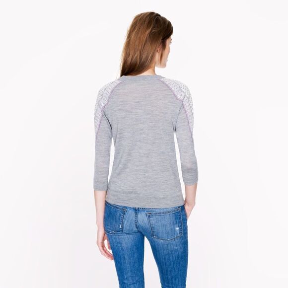 J.Crew Merino Sweater XS Shoulder Embroidery - Picture 4 of 6